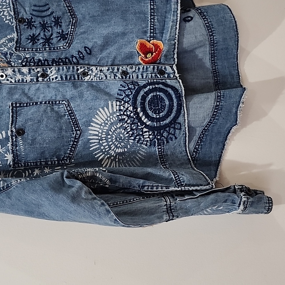 Free People Marrakesh Embroidered Denim Top - Picture 4 of 16